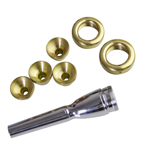 Trumpet Accessories 1-1 2C 7C 5C 3C Size Trumpet Mouthpiece Copper Gold 1 set With box Musical instrument accessories