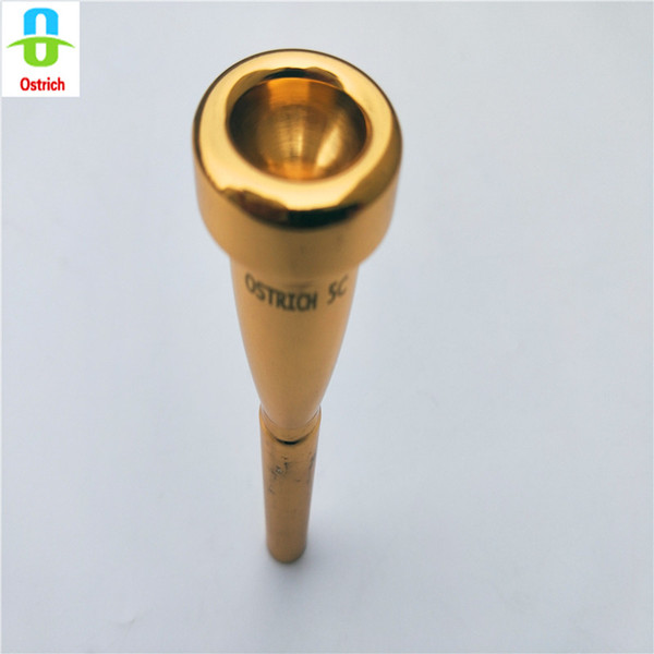 Excellence Hot Sale 5C/ Ostrich Gold Plated Mouthpiece Trumpet Rich Tone