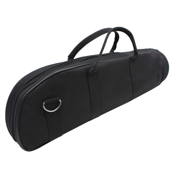 Portable Compact Durable Nylon Trumpet Bag Double Zippers Stand-alone Case for Musical Instruments Brass Accessories Black