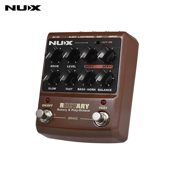 NUX ROCTARY Force Guitar Effect Pedal 2-in-1 Rotary Speaker Simulator Polyphonic Octave guitar effects pedals Guitar Accessories