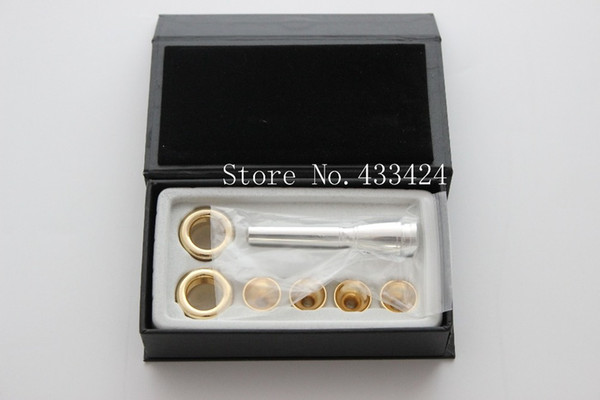 Multifunction trumpet mouthpiece 6 PCS per set 2C 3C 2b 3b for bach baja style, multi-purpose trumpets blow mouth adapter Bb