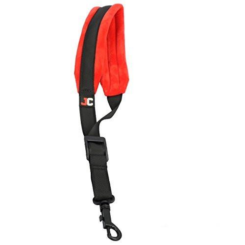 Saxophone Strap with Comfortable Soft-Padded Adjustable Size Plastic Hook for Tenor Alto Sax Clarinets Oboes Harness Belt