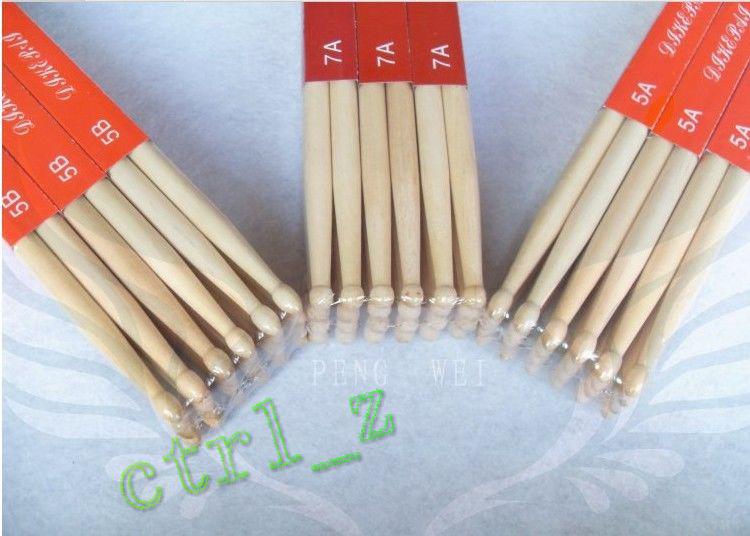 Wholesale - Fashion A Pair Music Band Maple Wood Drum Sticks Drumsticks 5A 7A Oval shaped wooden