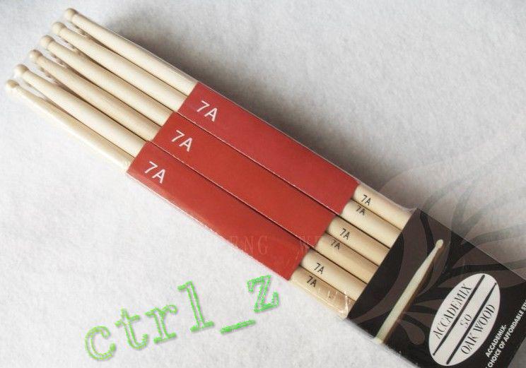 DHL ship Fashion A Pair Music Maple Wood Drum Sticks Drumsticks 5A Oval shaped wooden 5B