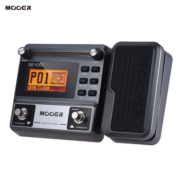 MOOER GE100 Guitar Pedal Multi-effects Processor Effect Pedal with Loop Recording Tuning Tap Tempo Rhythm Setting sg guitar