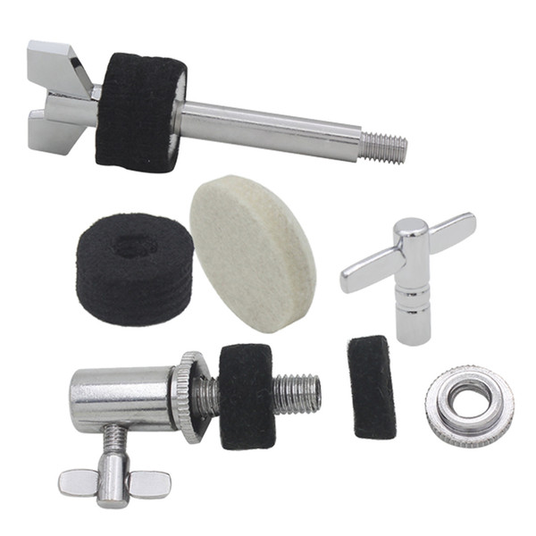 Drum type five piece hats clutch + trample hammer head pad S2+ hair pad hanging cymbal screw + key musical instrument accessories