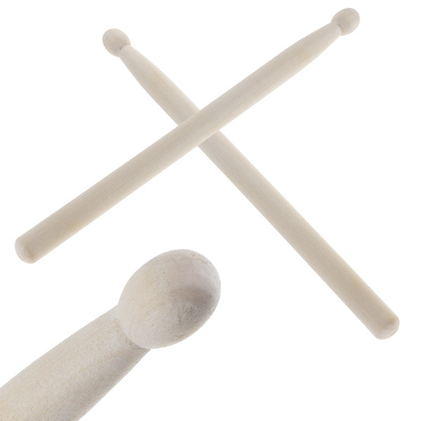 2pcs Maple Wood Drum Sticks with Smooth Surface for Beginner