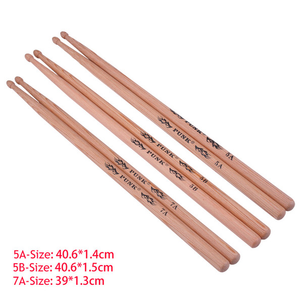 Wooden Drum Sticks Wood Tip Drumsticks for Hickory 5A/5B/7A