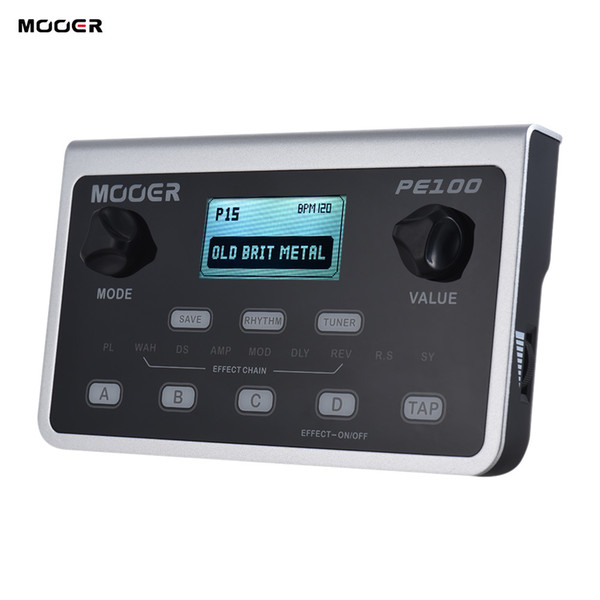 MOOER PE100 Multi-effects Processor Guitar Effect Pedal 39 Effects Guitar Pedal 40 Drum Patterns acoustic electric guitar