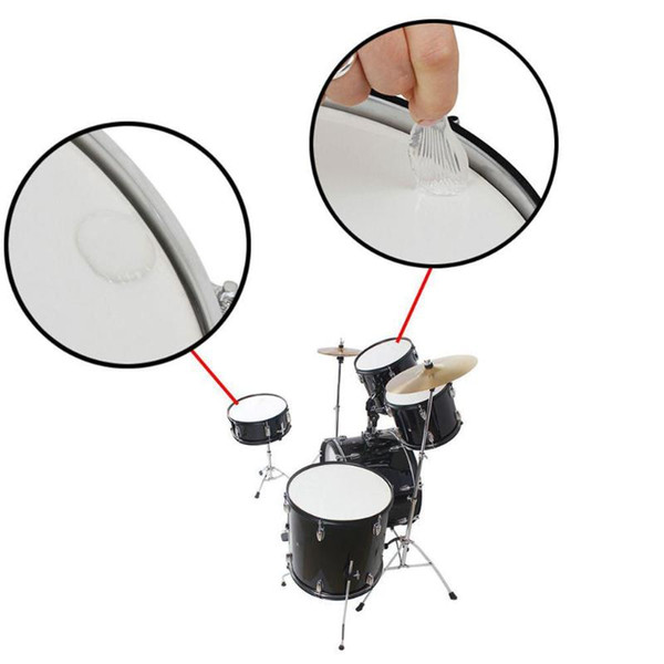 6pcs/set Silicon Gel Snare Drum Mute Pads Transparent Snare Drum Pad Damper Mufflers Percussion Instrument Accessories Tambor