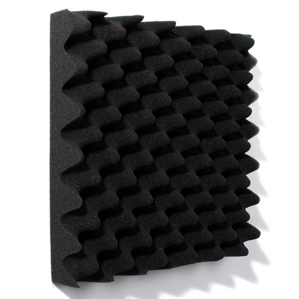 30 x 30 x 6cm Soundproofing Foam Egg Crate Acoustic Wedge Foam Drum Room Acoustical Soundproofing Sponge Black