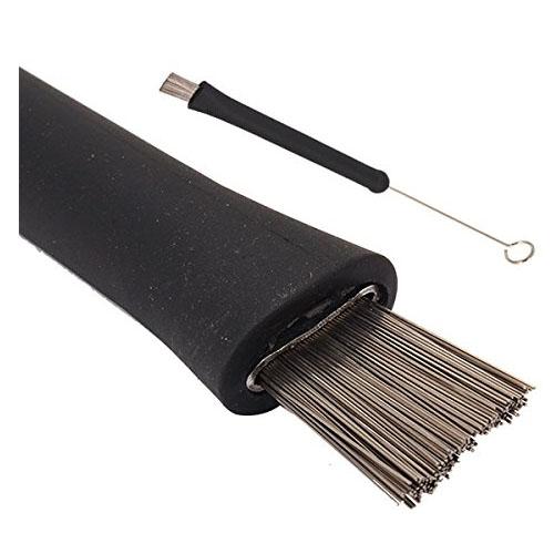 Wire Retractable Loop End Drum Brushes for Jazz Drum Stick Black(Pack of 2)