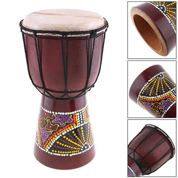 Sale 6 Inch Professional African Djembe Drum Classic Painting Wood Goat Skin Good Sound Musical Instrument