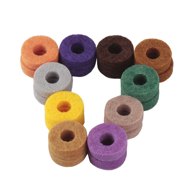 20pcs/ Pack High Quality Cymbal Stand Felt Washer Pad Replacement Round Soft for Drum Set Cymbals (Random Color Delivery)