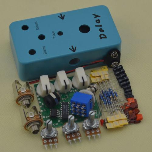 DIY Delay Guitar Effect Pedal Delay Guitar Effects Suite Light Blue pedal !!!