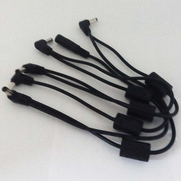 Daisy Chain 5 Way Anti-hum Guitar Effect Pedal Power Supply Multiple Extender Cable Splitter 5 Way for 9V DC Adapter Plug