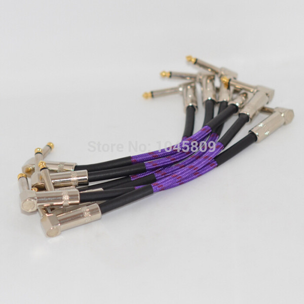 6 Pcs 21cm Purple Guitar Patch Cables effects cable guitar cable wire effect pedal cable stomp box Free Shipping