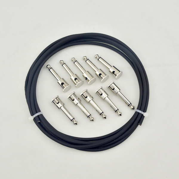 New DIY guitar patch Cable Solder-free kit Pedalboard 10ft 10 Mono Plugs in Black For guitar PEDAL