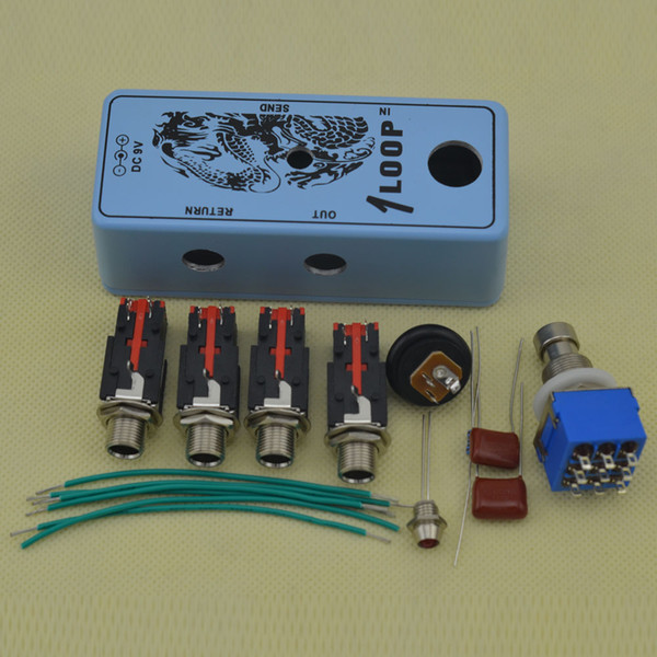 DIY True-Bypass Looper Effect Pedal Guitar Effect Pedal Looper Switcher true bypass guitar pedal 1 Loop switch Light blue Kits