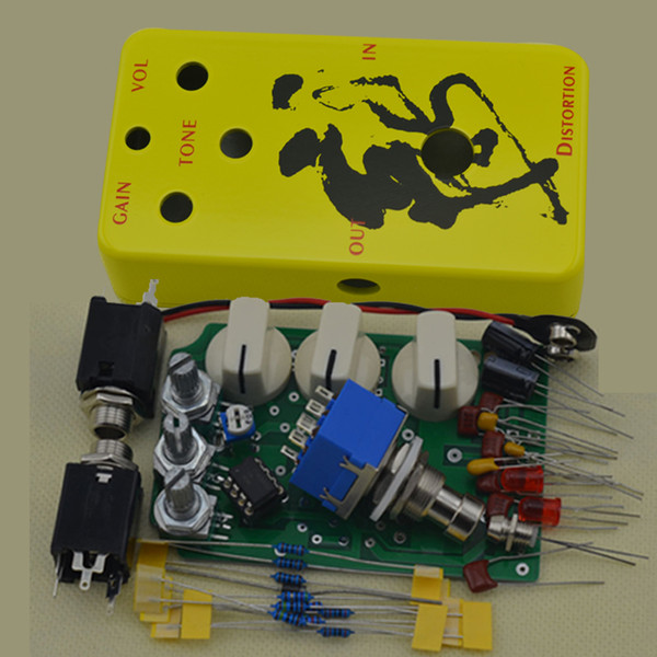 Distortion DIY Guitar Effect Pedal Kit With 1590B And LM833,True-bypass