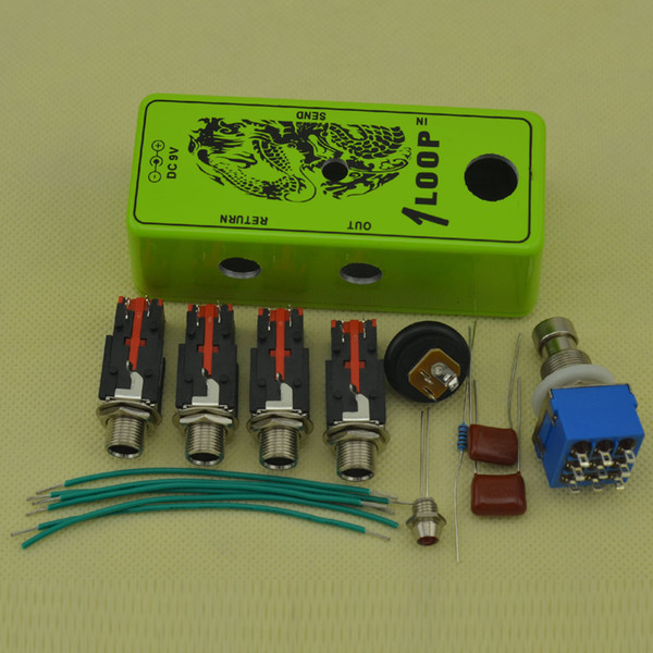 DIY True-Bypass Looper Effect Pedal Guitar Effect Pedal Looper Switcher true bypass guitar pedal 1 Loop switch Green Kits