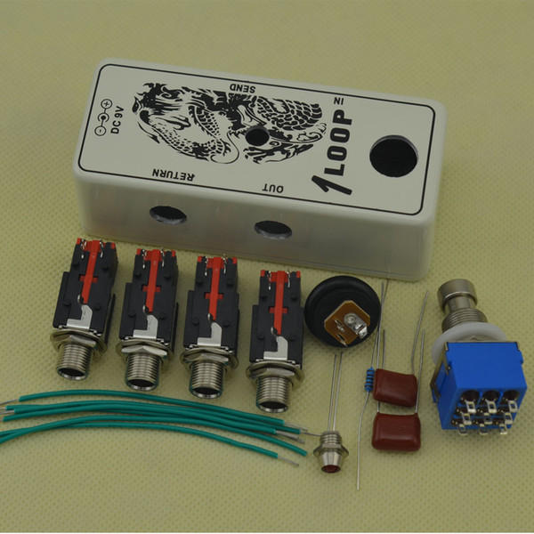 DIY True-Bypass Guitar Effect Pedal Looper Switcher true bypass guitar pedal 1 Loop switch White Kits