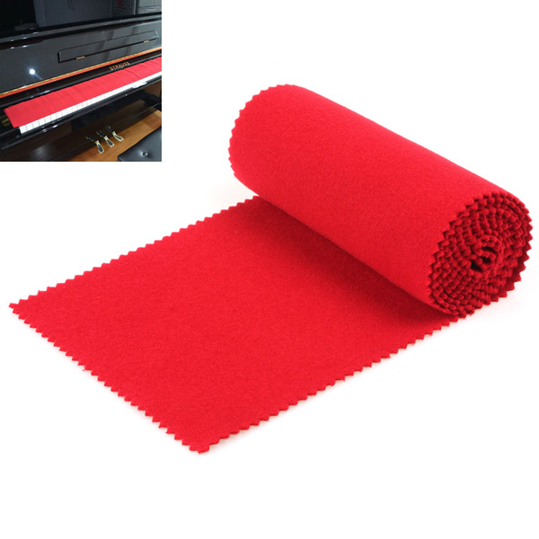 Red Soft Nylon + Cotton Piano Keyboard Dust Cover for Any 88 Key Piano Or Keyboard