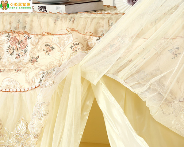 New high-end European-style piano cover full-cover fabric lace dust-proof cover thickens luxury Korean pastoral piano cover