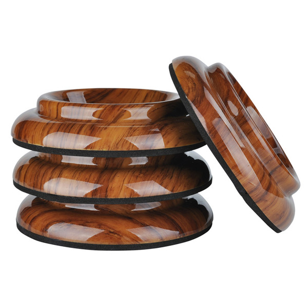 Plastic Piano Caster Cups Furniture Round Wheel Cups Profession Piano Accessories For Upright Piano Rosewood Color