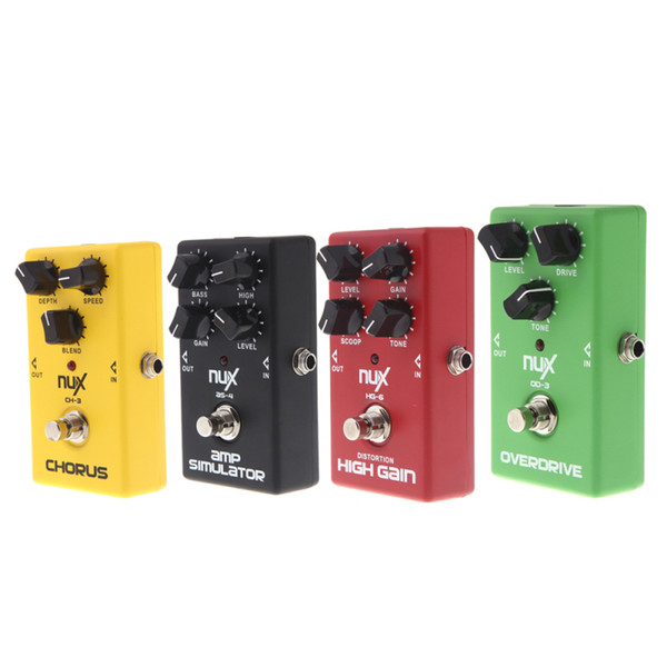 NUX Guitar Pedal 4 Effects Chorus Low Noise/ Overdrive/ High Gain/ Simulator Guitar Effect Pedal Guitar Accessories