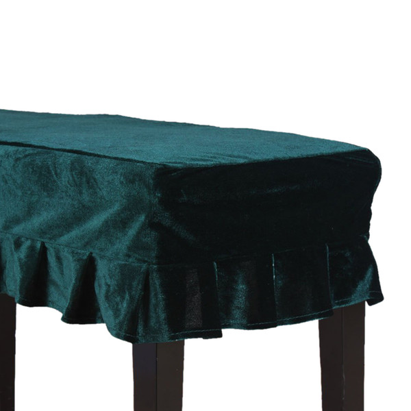 Universal Piano Stool Chair Bench Cover Pleuche Decorated with Macrame 75 * 35cm for Piano Dual Seat Bench Green