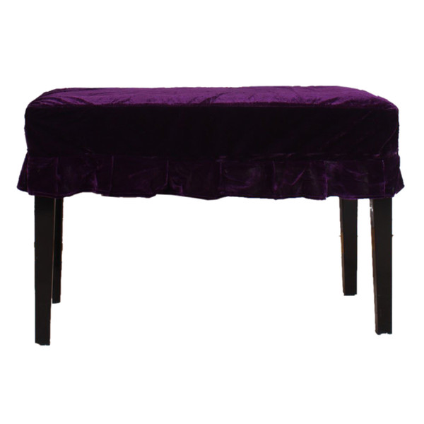 Universal Piano Stool Chair Bench Cover Pleuche Decorated with Macrame 55 * 35cm for Piano Dual Seat Bench Purple