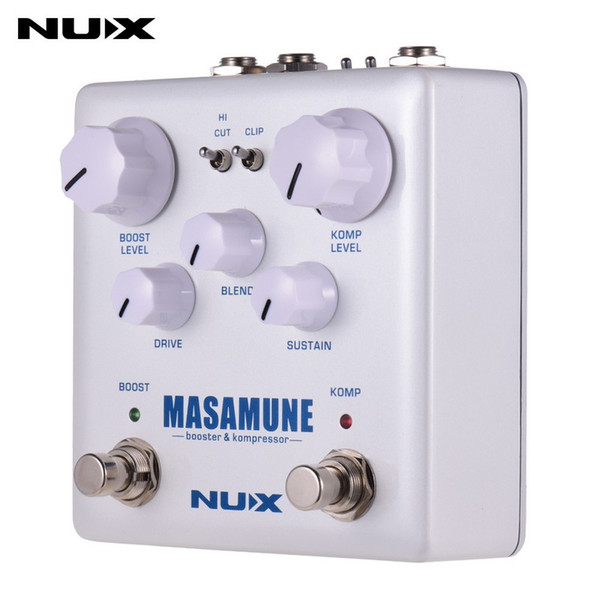 NUX Masamune Guitar Multi Effects Pedal Analog Compressor and Booster 2 In 1 Dual Footswitch Effect Pedal Guitar Accessories