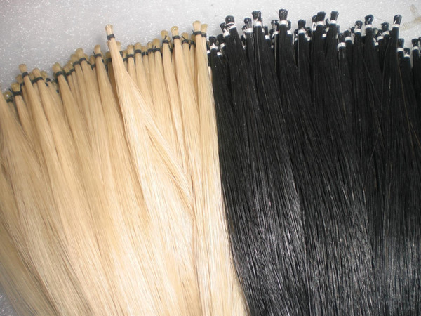 15 Hanks Black Bow hair and 15 Hanks White Bow hair all 32 inches 6 grams Mongolia horse hair free shipping