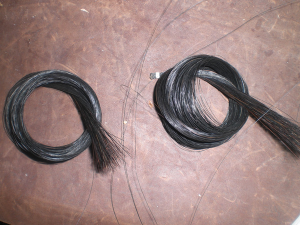 12 Hanks Quality Black Violin Bow Hair 81 cm length 6 grams/hank Mongolia Horse tail hair