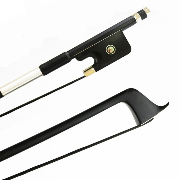 Free Shipping New 4/4 Size Carbon Fiber Cello Bow Pernambuco Performance Black Horsehair Ebony Frog Round Stick