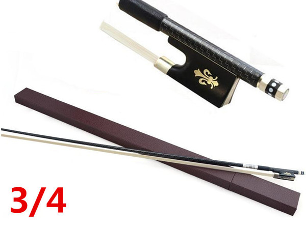 High quality v34 violin bow size 3/4 violino Ebony wood Bow Top Horse hair violin accessory bow accessories para violino with Case