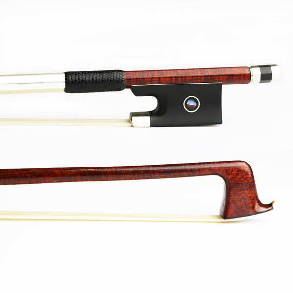 NEW 4/4 Size Hard Carbon Fiber Violin Bow Pernambuco Skin,Natural Mongolia Horsehair Ebony Frog Strong Violin Parts Accessories