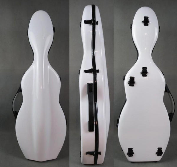 1pcs Best model white glass fiber 4/4 violin case,two bow hodlers