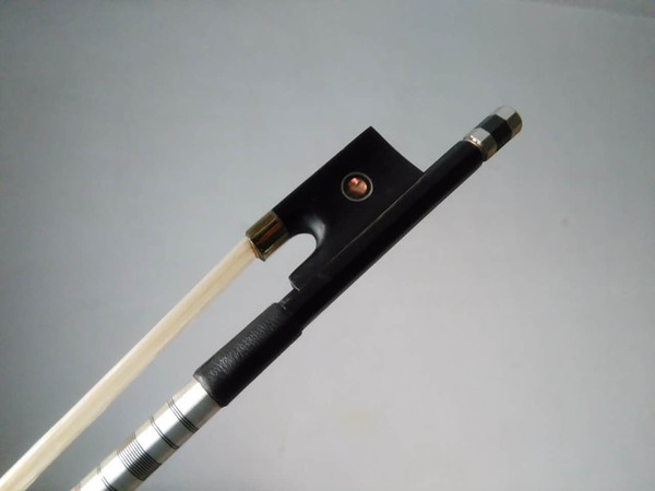 3 PCs High Quality Violin bow 4/4 double abalone eyes Ebony Frog white horse hair