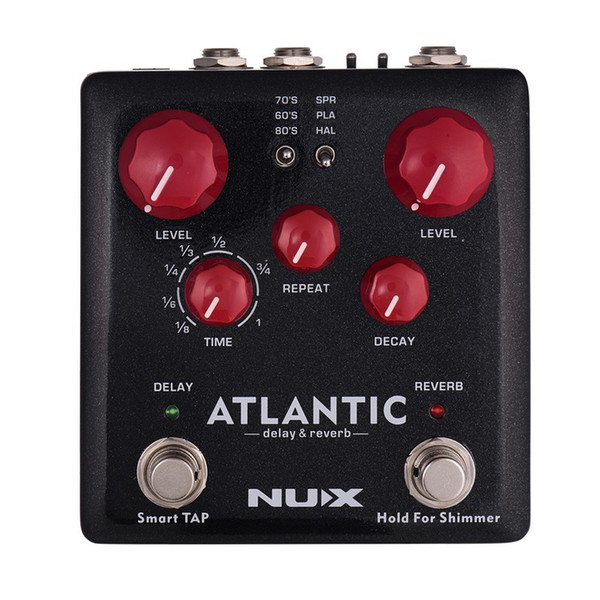 NUX Atlantic Reverb Effects Guitar Amp Multi Delay and Reverb Effect Pedal Inside Routing Secondary Reverb Stereo Sound Effects