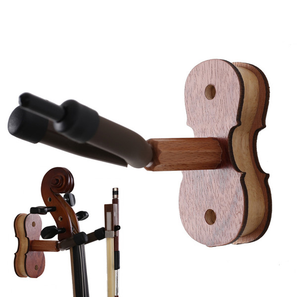 Detachable Rosewood Wall Mount Violin Hanger Hook with Bow Holder for Home and Store Show Violin