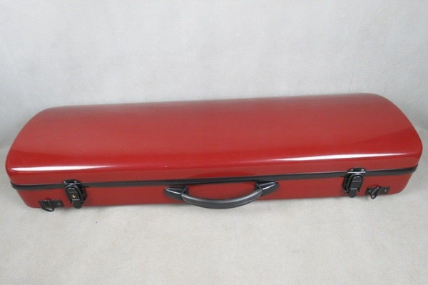 1pcs red hard fiberglass 4/4 violin case ,fine workmanship