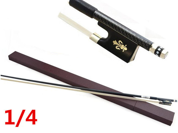 High quality violin bow size 1/4 violino Ebony wood Bow Top Horse hair violin accessory bow accessories para violino with Case