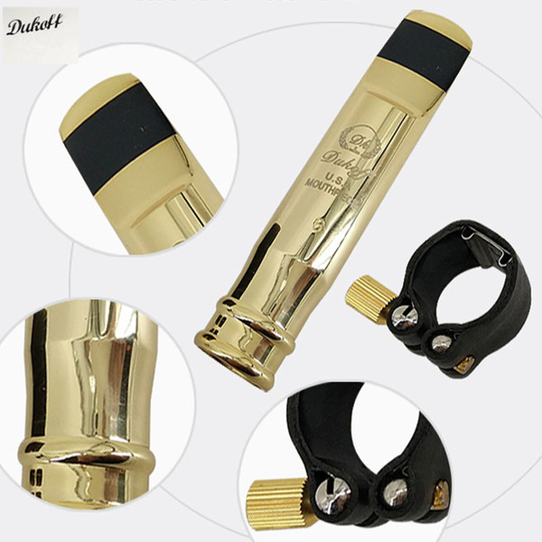 Professional Dukoff Alto Tenor Soprano Saxophone Metal Mouthpiece Gold Lacquer Mouthpiece Sax Dukoff Mouth Pieces Size 5-9 numbe