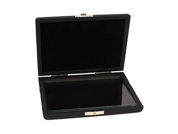 Clarinet Saxophone Reed Case For 6 Reeds Internal Glass Pane Black