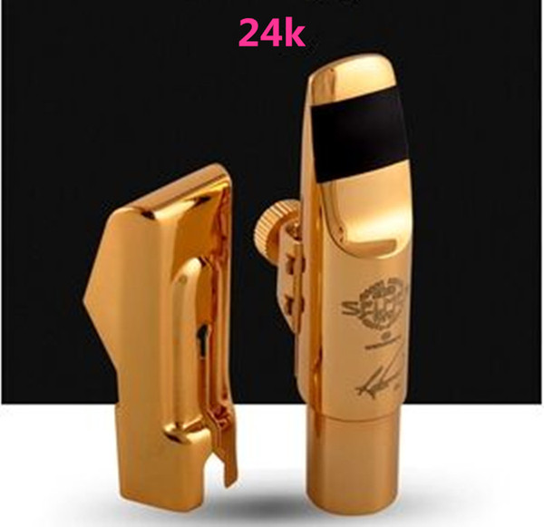 French Upgraded Version Selmer Sax Metal Mouthpiece Alto Tenor Soprano Professional Saxophone Mouthpiece Golden 5-6-7-8-9 numbers