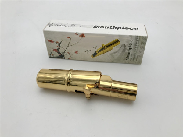 Metal Mouthpiece For Alto / Tenor Saxophone Size 5-9 Brand Quality Musical Instruments Accessories Surface Gold Plated