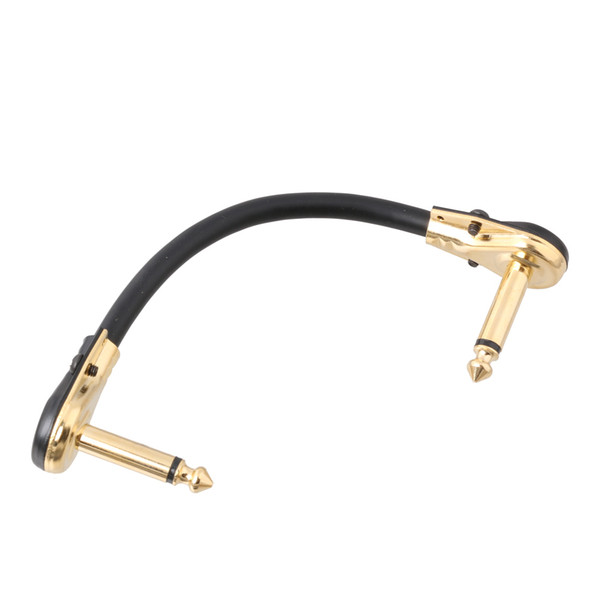 Golden Low-Profile Right-Angle Guitar Patch Cable 1/4