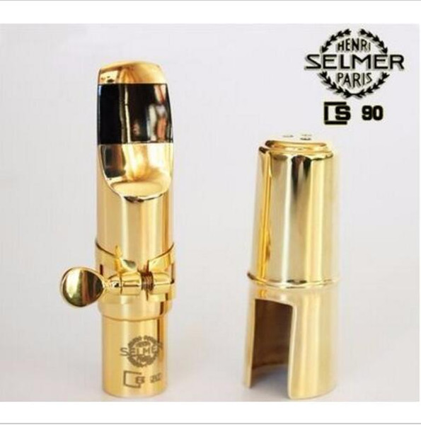 2018 New Selmer S90 Metal Soprano Saxophone Mouthpiece Gold Plated Professional High Quality Saxophone Accessories Free Shipping